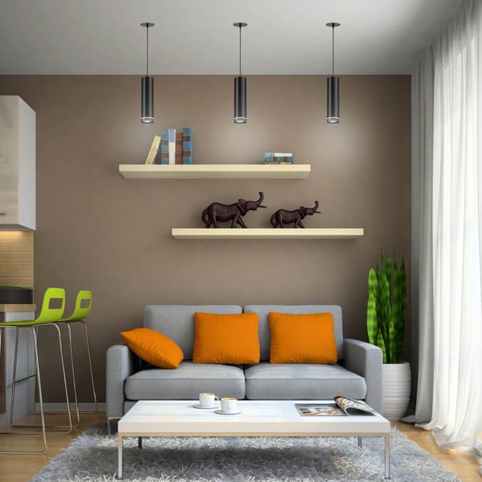Подвес встраиваемый NOVOTECH ARUM 357691, Ø 8 см, LED, 12W, 3000К, чёрный 