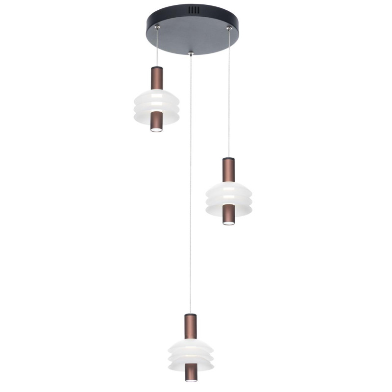 Светильник подвесной 35*185 см, 3*LED*16 W, 4000 К, Махагон Citilux Майя CL202032