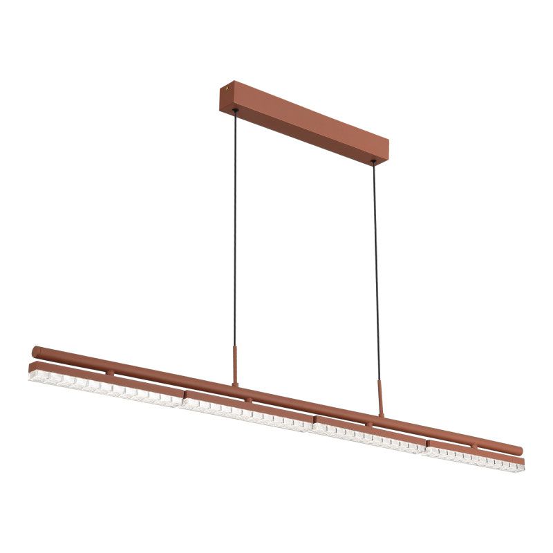Подвесной светильник 128*5,1*-150 см, *LED, 32W, 4000K, ST-Luce Euclidics SL1018.603.04, коричневый