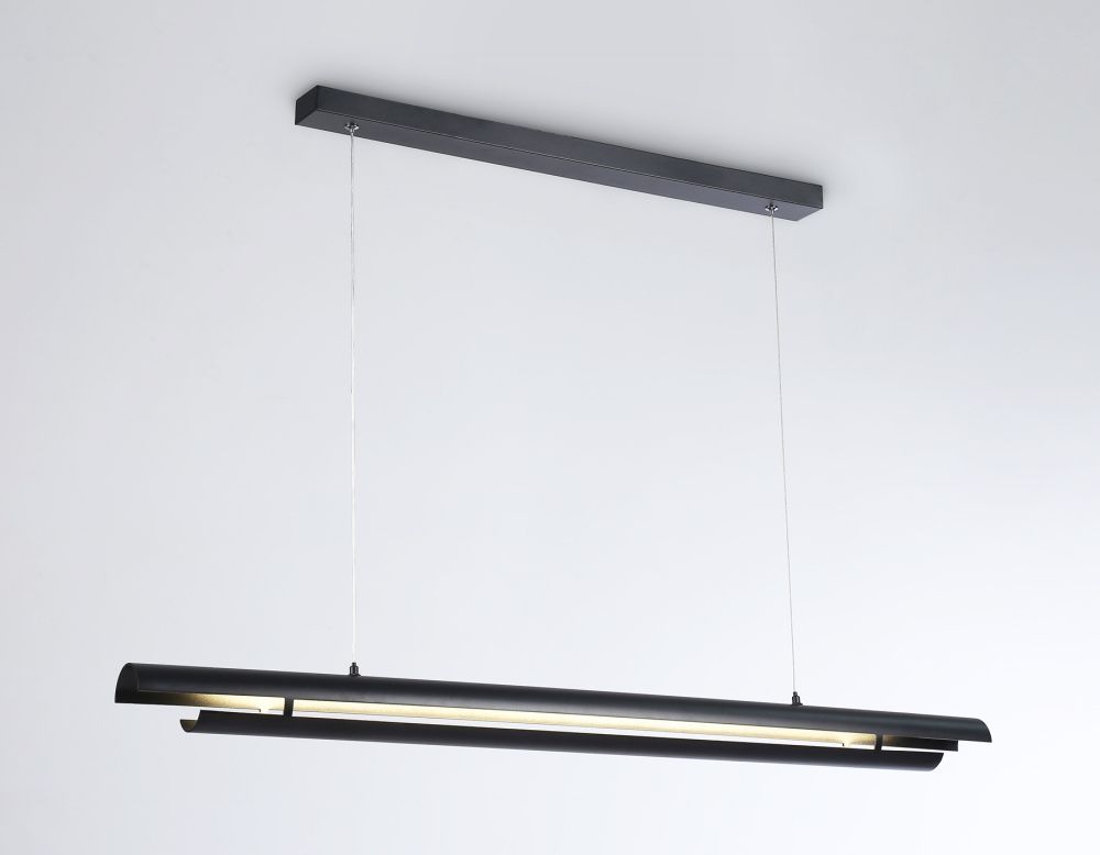 Подвесной светодиодный светильник 94,5*6*6-106 см, **W, 4200K, Ambrella Light Techno Spot TN71337, черный