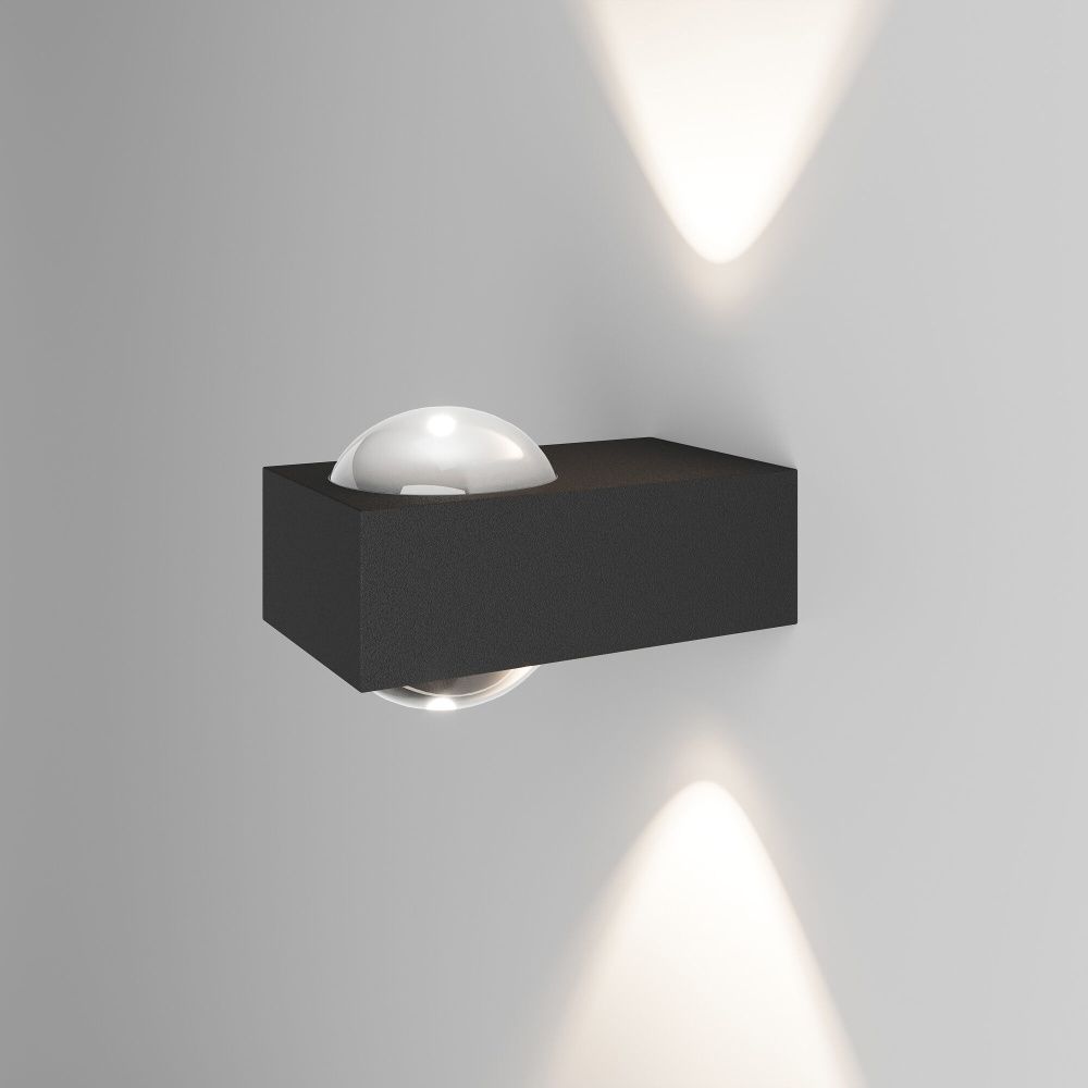 Уличный настенный светильник со светодиодами 4 см, 2W, 4000K, Elektrostandard Lenses 35191/W, черный