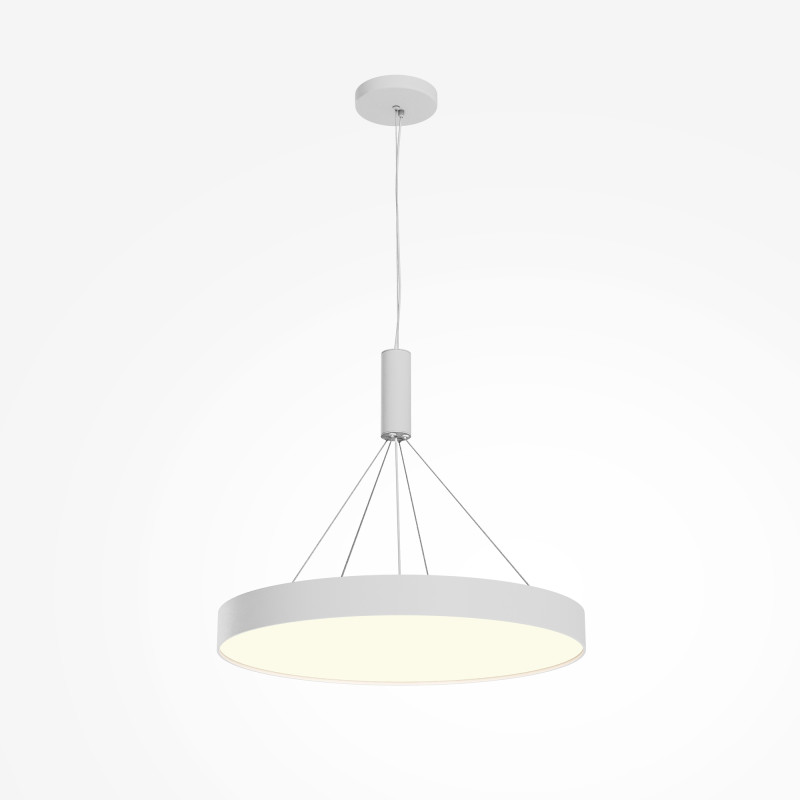 Накладной светильник 60*60*6 см, LED, 90W, 3000К, Maytoni Technical Zon C032CL-90W3K-RD-W белый