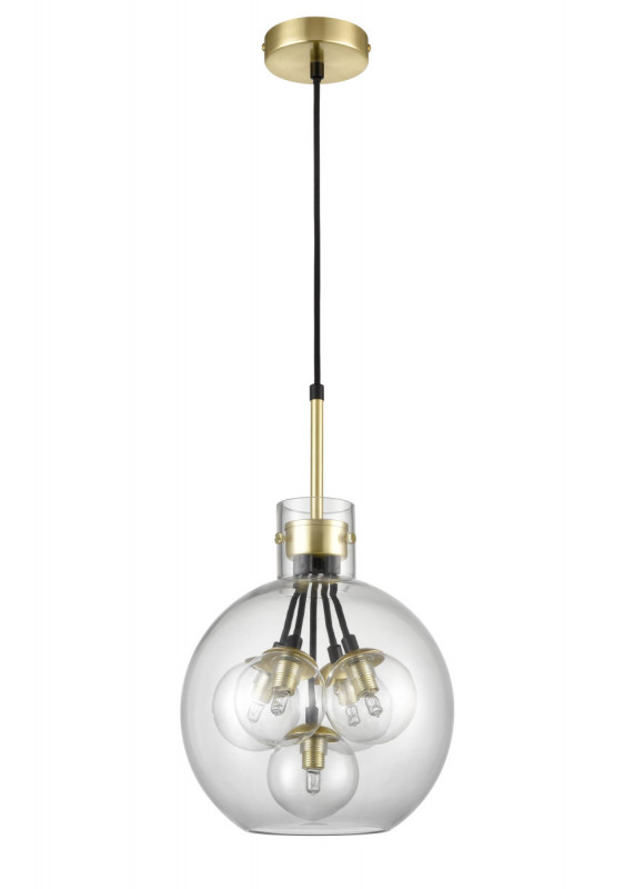 Подвесной светильник  24*195 см, 5*G9 латунь, черный Vele Luce Caramella VL5904P35