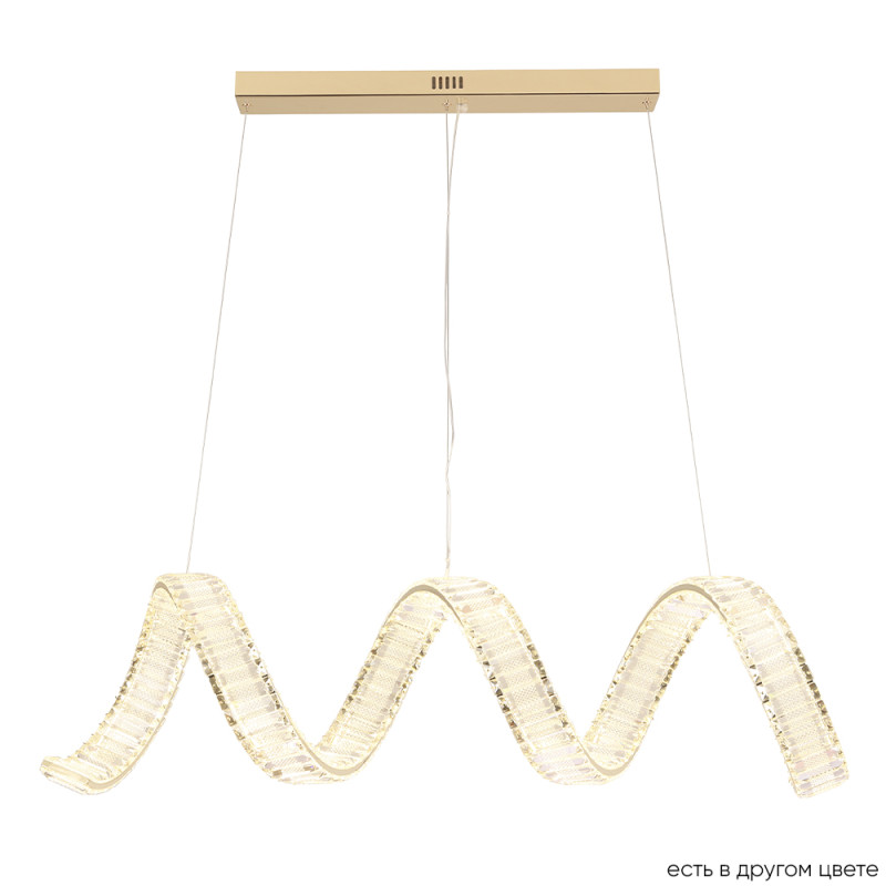 Светильник 120 см, 100W, 3000K, Crystal Lux MUSIKA SP100W LED L1200 GOLD, золото