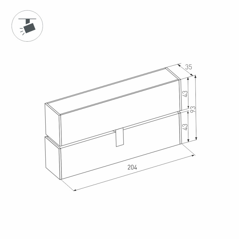 Светильник на шине Arlight 026986 20,4*3,5*9,25 см, 6W, белый (дневной)K, Светильник для магнитного шинопровода