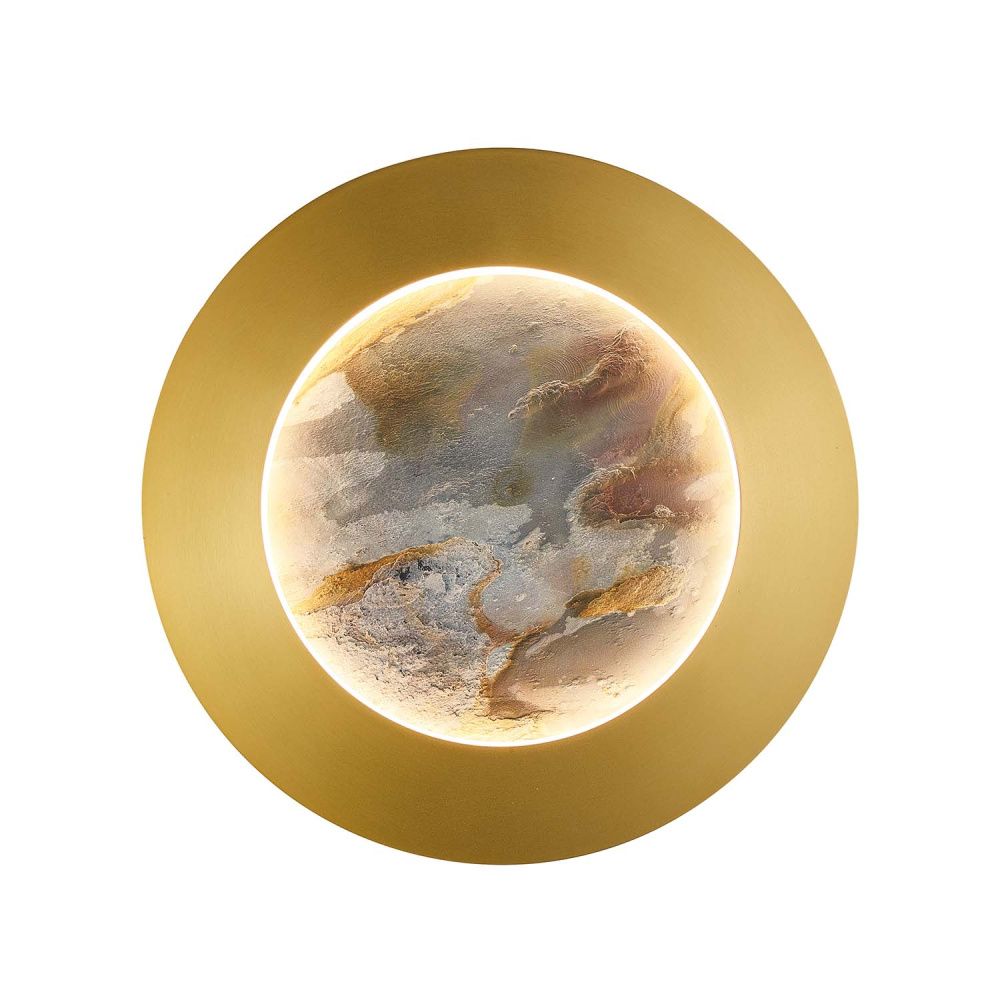 Бра 30*30 см, 1*LED, 24W, 4000K, Favourite Lago 4597-1W, латунь