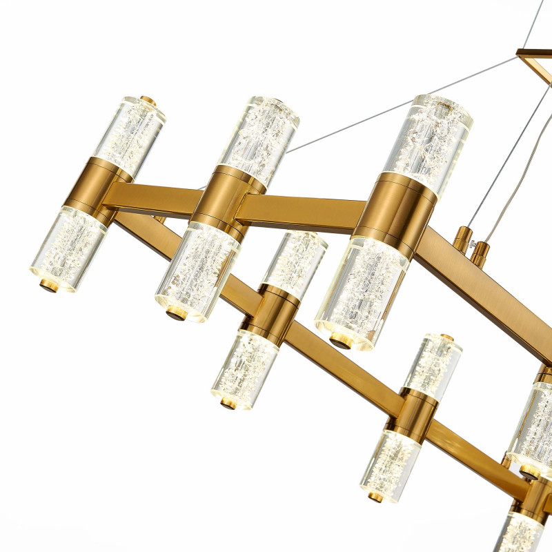 Люстра подвесная 83*45 см, 50W 4000K ST LUCE GEMINA SL6007.203.20 Латунь