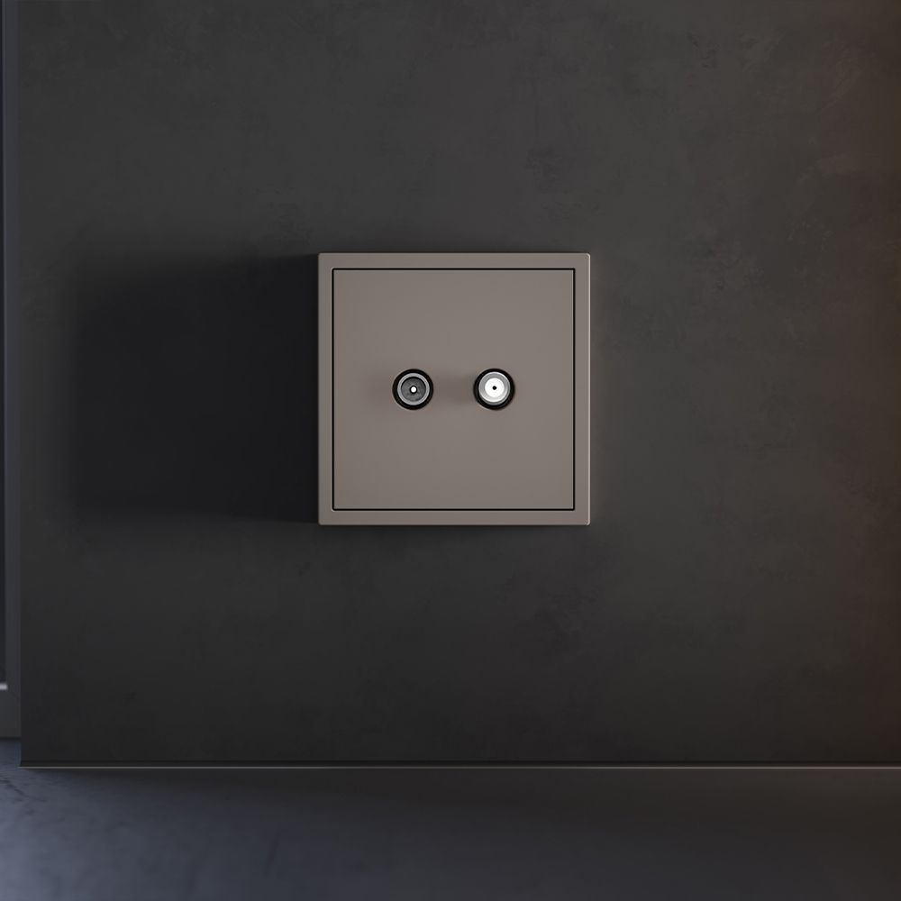 Накладка для розетки телевизионной оконечной TV+SAT, S70, капучино Voltum VLS001614