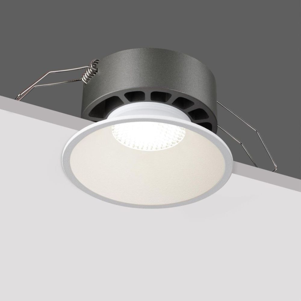 Встраиваемый светильник с переключателем цветовой температуры и угла рассеивания 9.5 см, 18W, 2700-4000K, Novotech Wir Nova 359854, белый