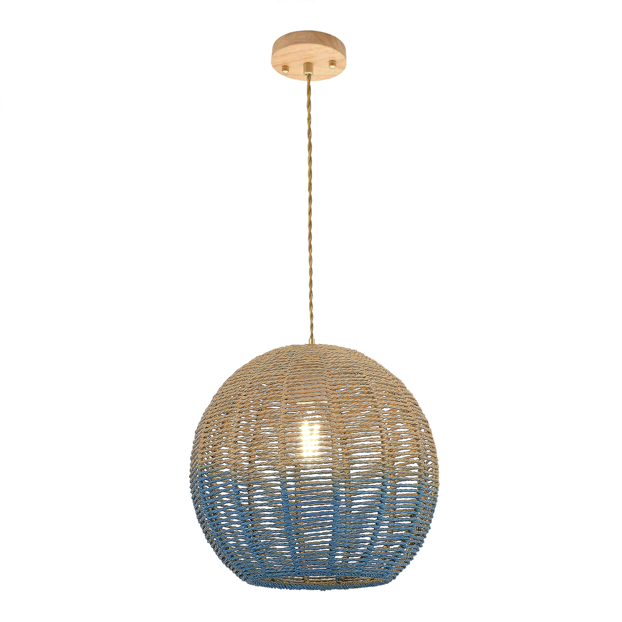 Светильник 30*30*27-197 см, 1*E27, 40W, ST Luce Vimini SL1514.623.01, древесный
