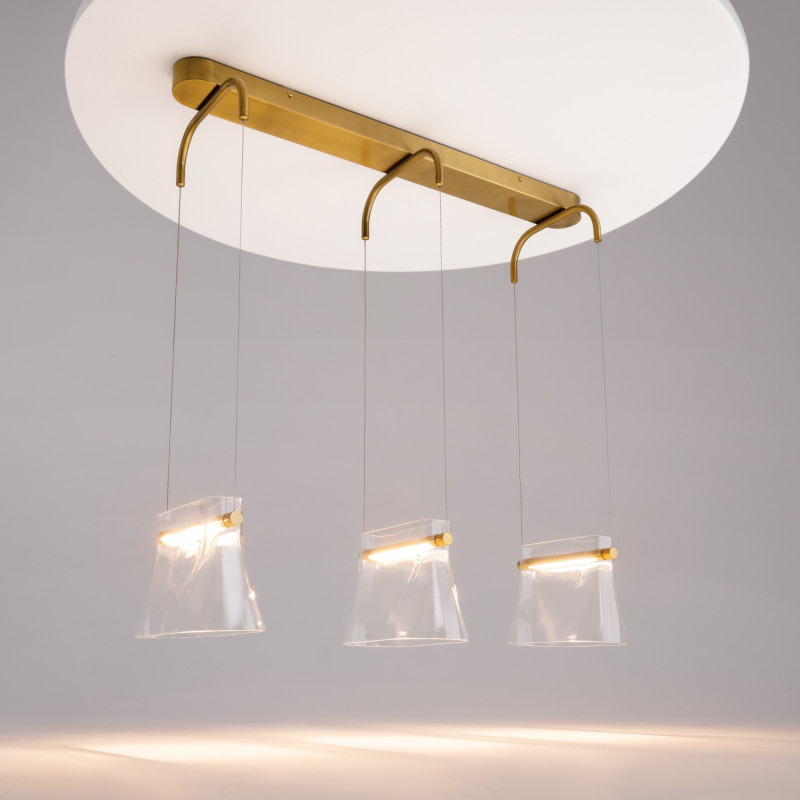Подвесной светильник 23*81*320,5 см, LED 20W 3000K Maytoni Modern Cabaret MOD170PL-L24BS3K латунь