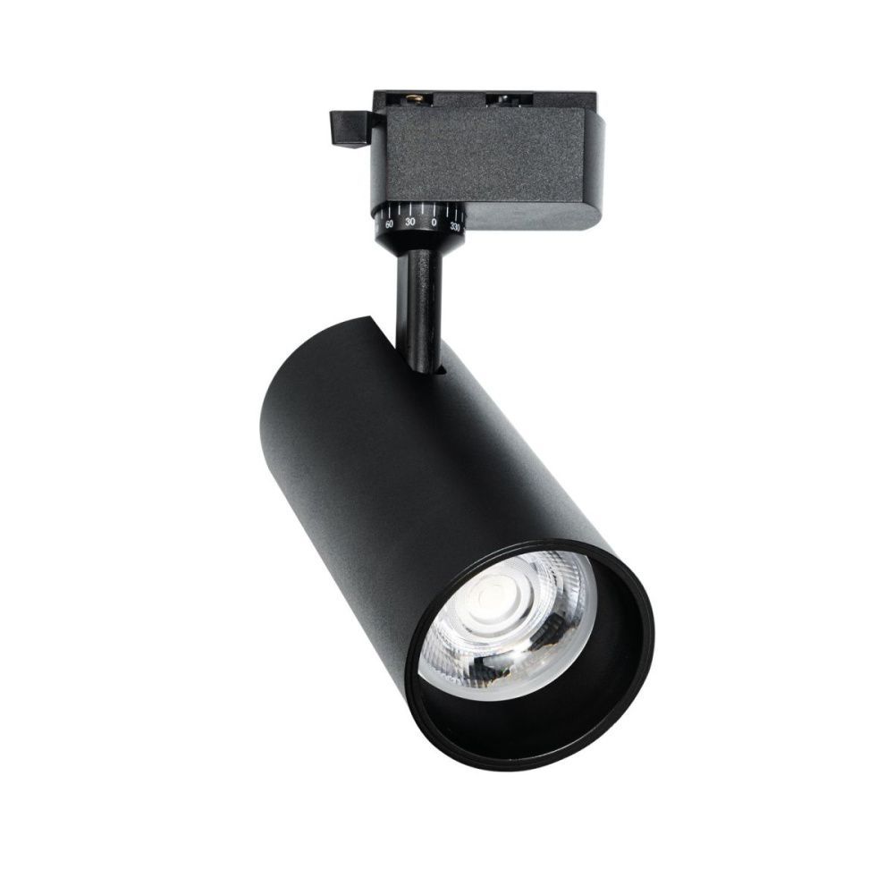 Трековый однофазный светильник 7 см, 30W, 6000K, Favourite Practica 4865-1U, черный