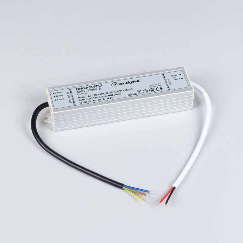Блок питания для светодиодной ленты Arlight 023189 17,9*4,1*3,1 см, 80W, K,
