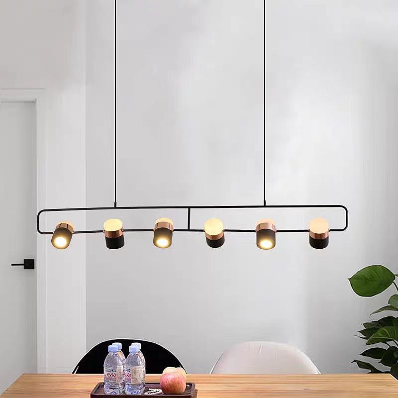 Светильник подвесной 135*20-200 см, 6*LED*6W, 3000-6000K, Lightera Rudolf LE114L-6B SMART, Черный
