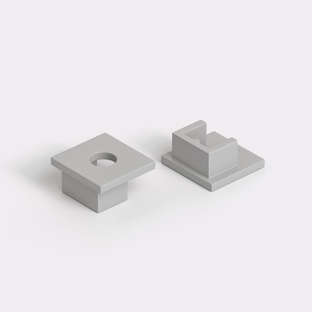 Заглушки для встраиваемого гибкого алюминиевого профиля под ГКЛ 9,5 мм (2 шт.) ZLL-2-ALP024