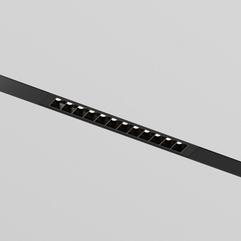Трековый однофазный светильник 22 см, 9W, 4000K, Denkirs Simple Grill DK8201-BK, черный