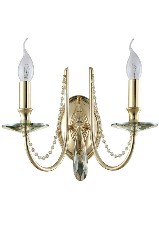 Бра 33*20 см, Crystal Lux VICTORIA AP2 GOLD/AMBER золото