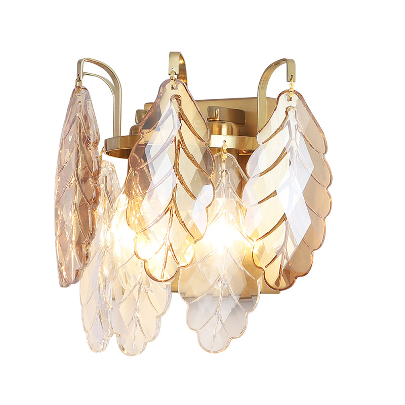 Бра 23 см, Crystal Lux TREVI AP2 BRASS, латунь