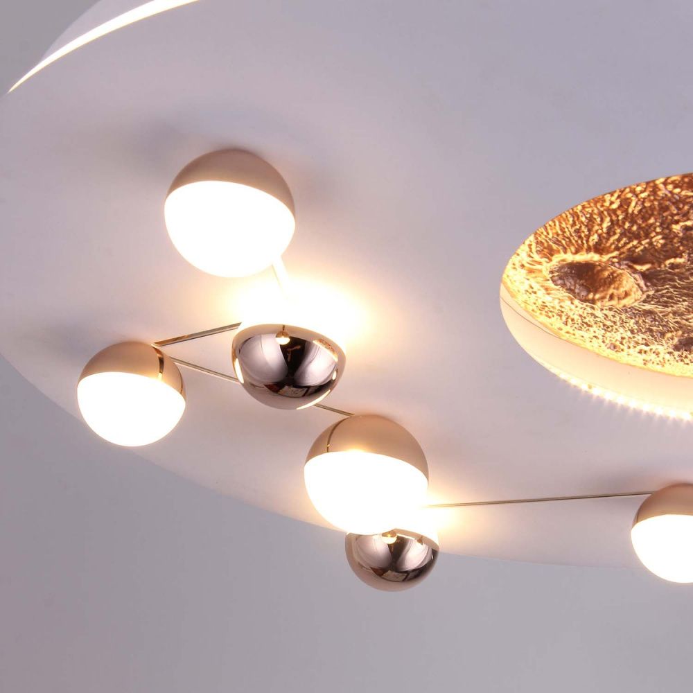 Потолочный светильник 50*10 см, 5*LED, 42W, 4000K, Favourite Plaides 4630-5C, белый