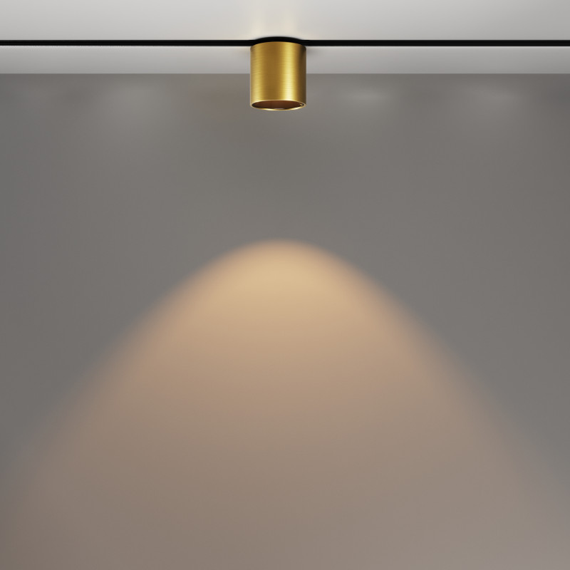 Светильник на шине 5,3*5,3*9,6 см, LED, 7W, 3000К, Maytoni Technical Alfa S TR132-2-7W3K-BS латунный