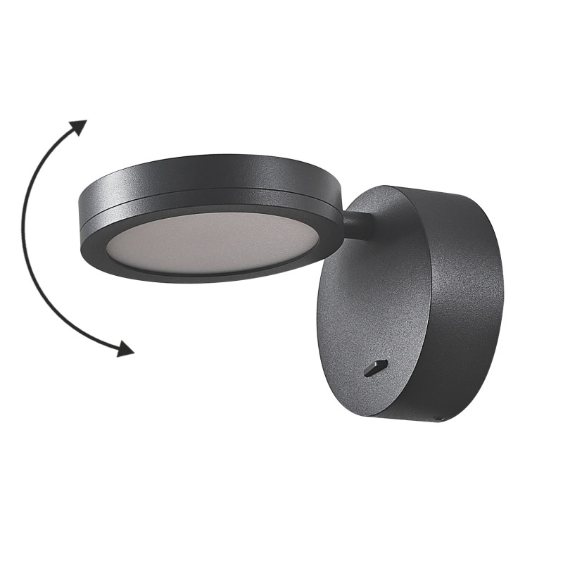 Бра 9 см, 5W, 4000K, Crystal Lux CLT 027W V1 BL, черный
