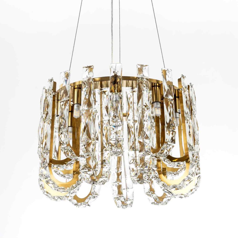 Подвесная люстра 40*60/140 см, 9*G9 MODELUX ML.6621.9 BS латунь