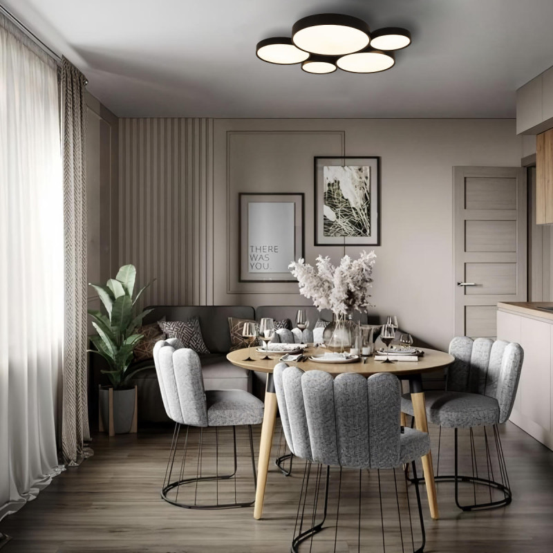 Потолочный светильник 90*10,6 см, 5*LED 4000K белый Loft It Drum 10218 White