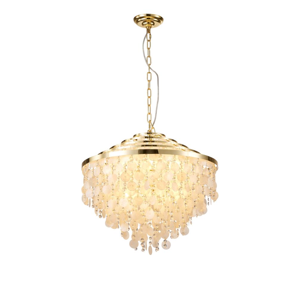 Люстра Ø600 x H550 (1200), мм, 12*40W (480W), H GOLD (Золото) NewRgy K72-ф600*H550(530) H GOLD