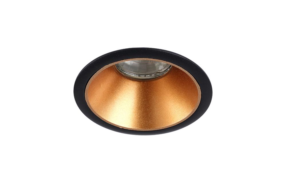 Светильник встраиваемый 9 см, Crystal Lux CLT 052C BL-GO Черный/Золотой