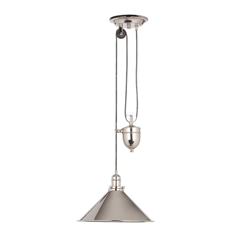 Подвесной светильник *37*25-180 см, E27*100W, Natural Concepts Elstead Lighting Provence BATH-CARROLL1-PC, полированный никель, прозрачное стекло