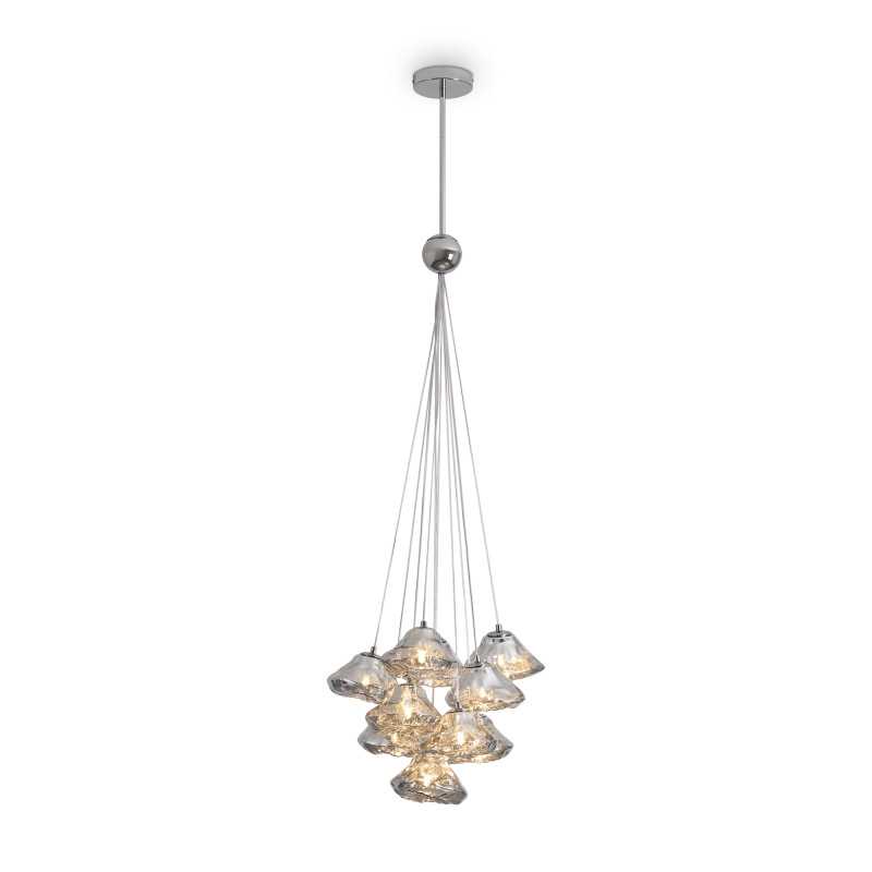 Подвесной светильник 35*135 см, 10*G9, 400W, Freya Eatery FR5488PL-10CH хром