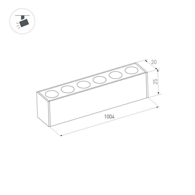 Светильник на шине Arlight 034211 100,4*2*2,5 см, 30W, белый (теплый)K,