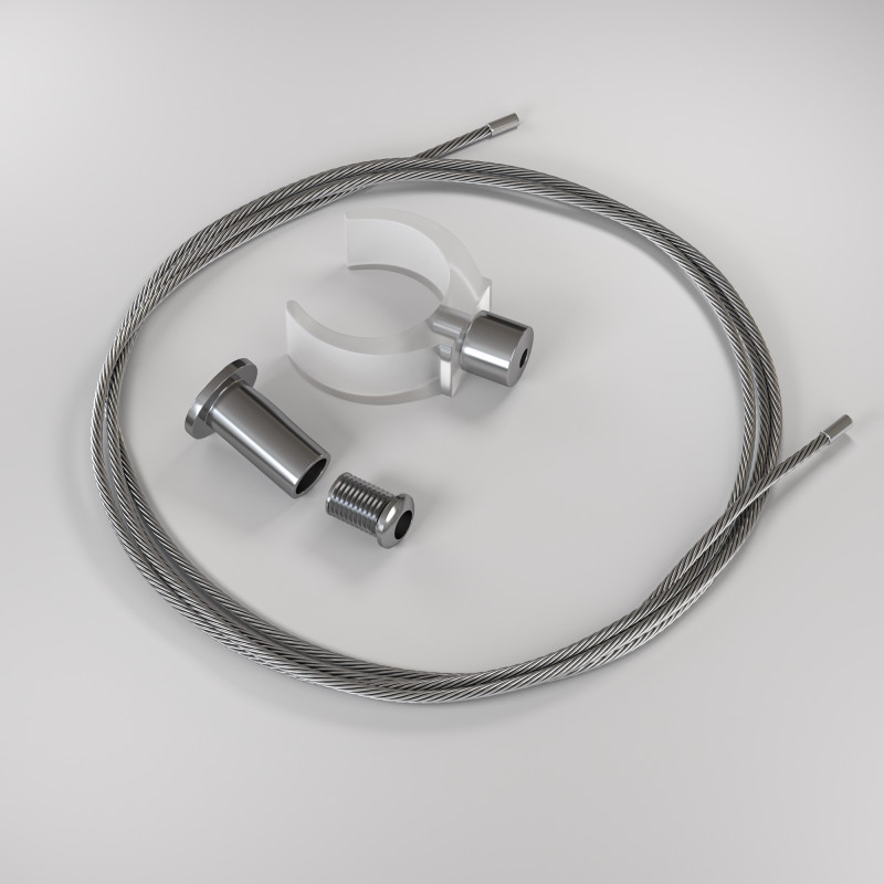 Подвес тросовый для трекового светильника Tau Maytoni Technical Magnetic track system Exility TRA101SW-2B Прозрачный