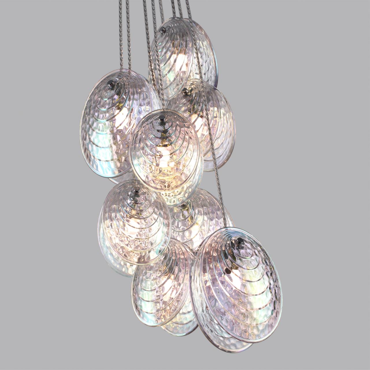 Люстра 30*30*155 см, 8 G9*40W, Odeon Light Mussels, черный 5039/8