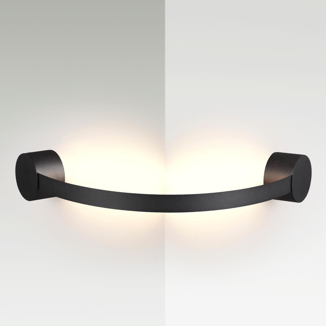 Бра 6*85*10*85 см, 1 LED*12W, 3000 К, Odeon Light Stich, черный 6667/12WL