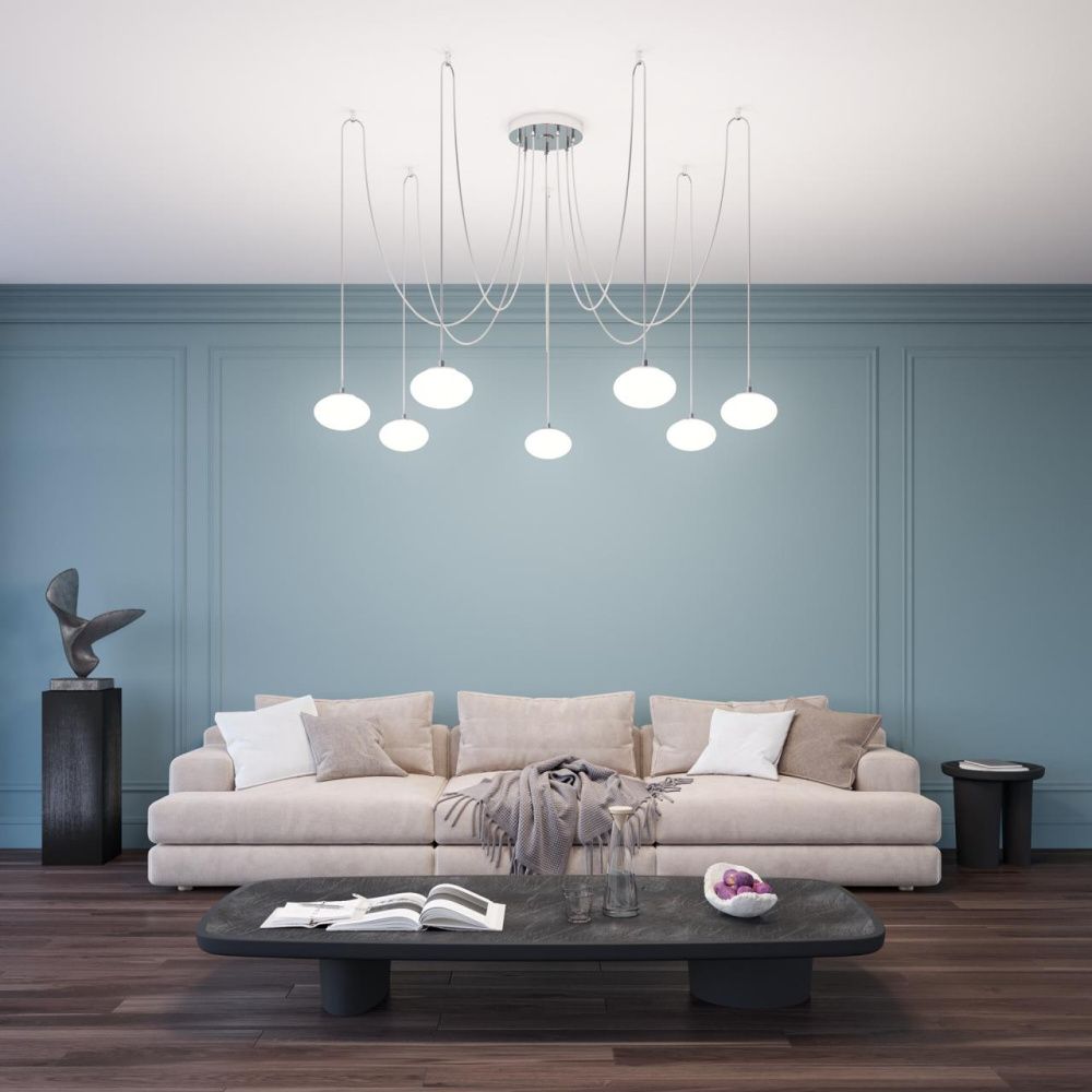 Светильник 150 см, 84W, 3000-5500K, Citilux ATMAN SMART CL226A071 LED RGB, матовый хром