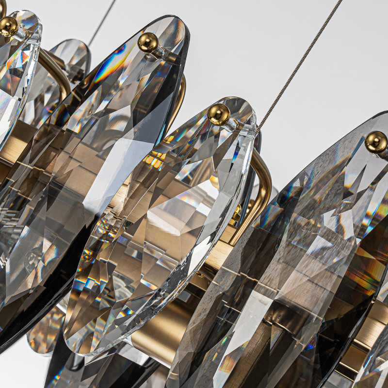 Подвесная люстра 80*40*130 см, 8*E14, 320W, Favourite Glans 4303-8PC латунный