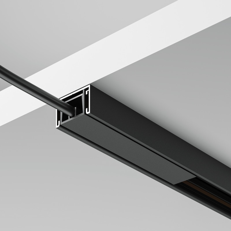 Шинопровод накладной для трековых светильников 100*2*1,2 см, Maytoni Technical Busbar trunkings Basity TRX172-111B черный