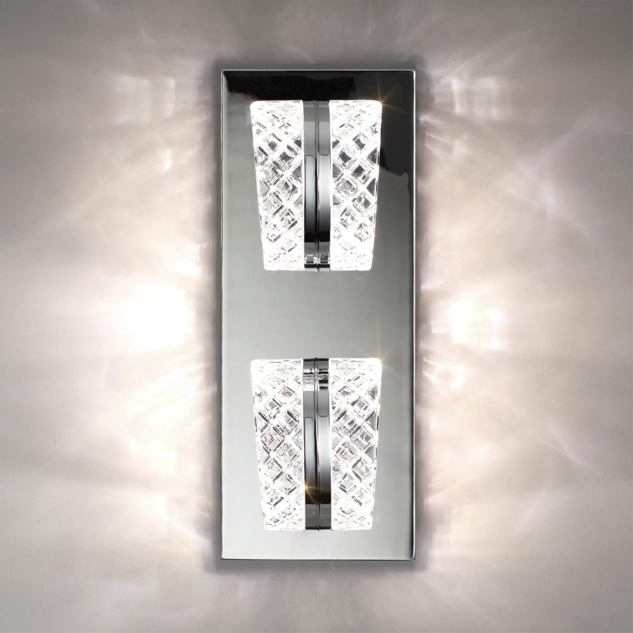 Бра 15*15*38 см, 1 LED*8W, 4000 К, Odeon Light Mirage, хром 5029/8WL
