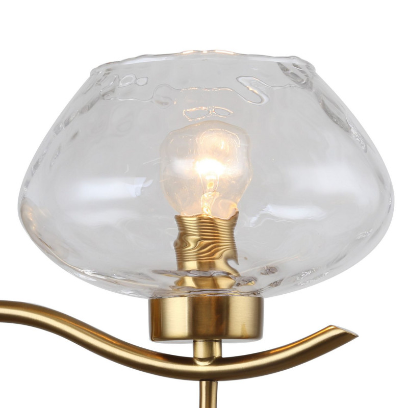 Бра Favourite Argos 2773-1W, D260*W180*H240, латунь, плафон из прозрачного стекла, декоративный элемент из прозрачного стекла