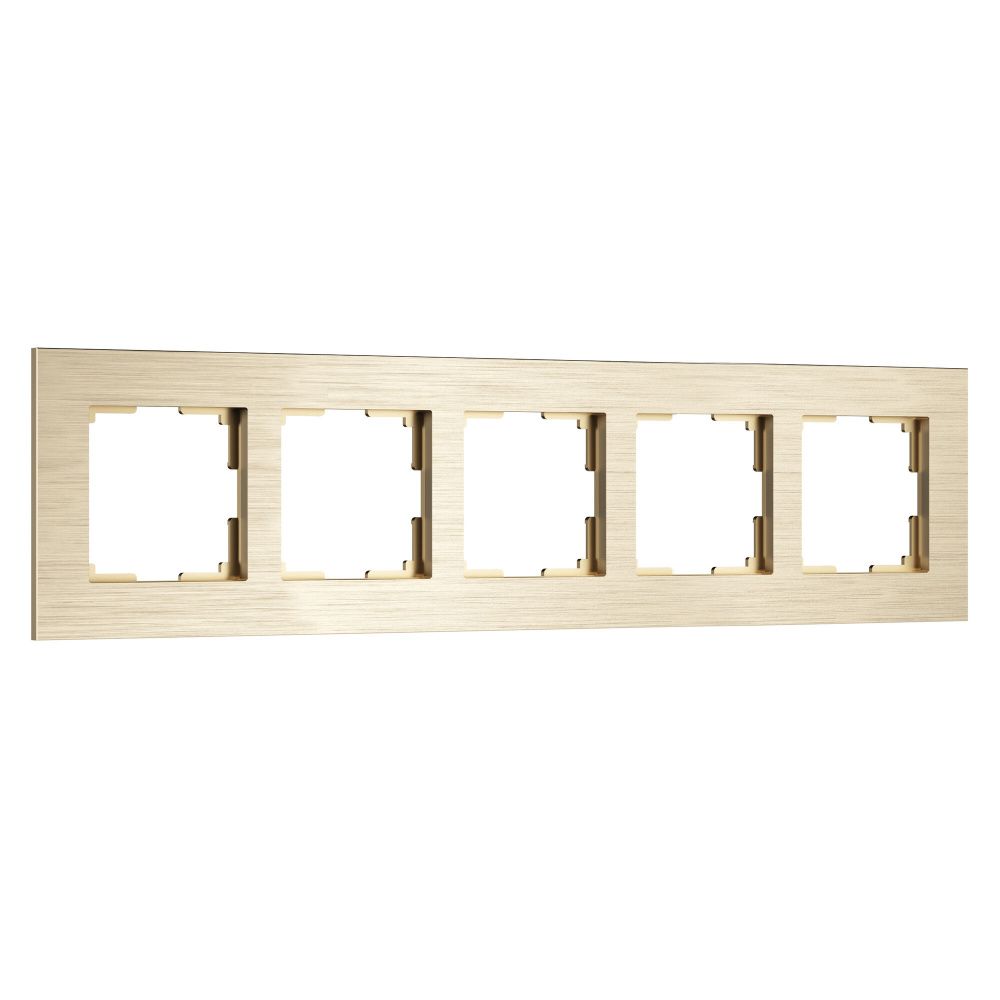 W0053511 Рамка на 5 постов  AluMax, шампань Werkel, 4690389214363