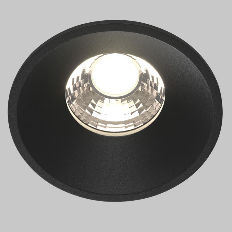 Встраиваемый светильник 6*6*5,3 см, LED, 7W, 4000К, Maytoni Technical ROUND DL058-7W4K-B черный