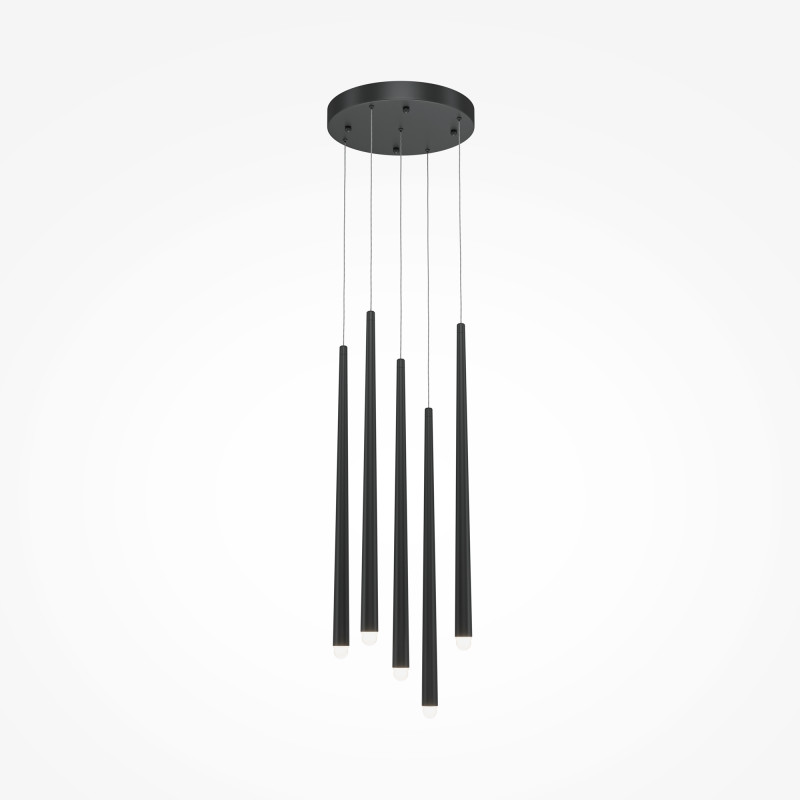 Подвесной светильник 32*32*369,3 см, LED, 31W, 3000К-4000К, Maytoni cascade MOD132PL-L30BK черный