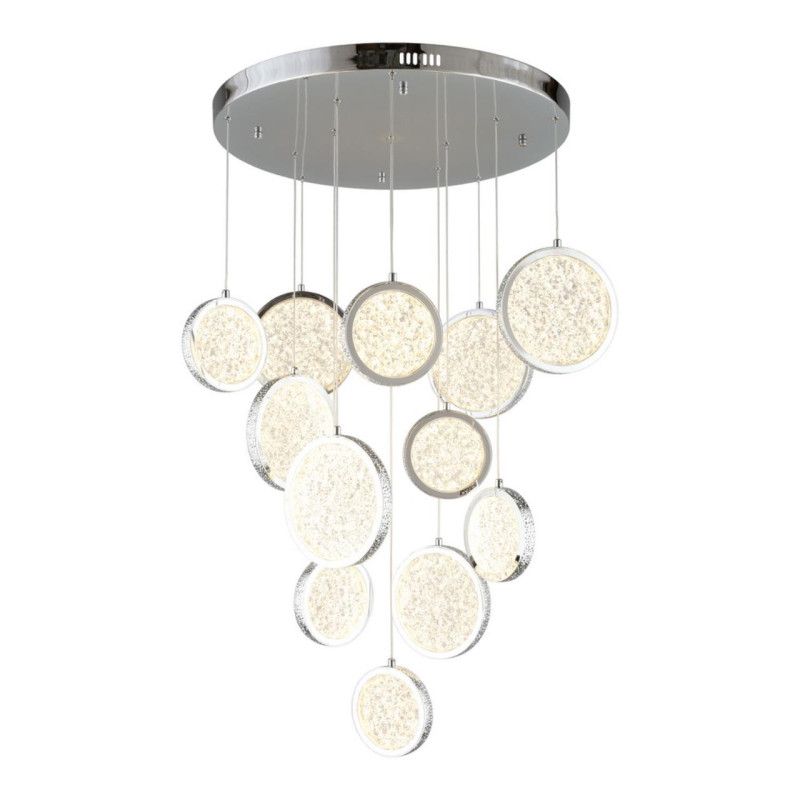 Каскадная люстра 60*60-220 см, 1*LED, 102W, K, Aployt Yulali APL.048.13.102, хром