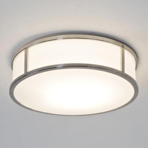 Потолочный светильник для ванной комнаты Astro 7077 Mashiko, диаметр 30 см, хром/белый матовый