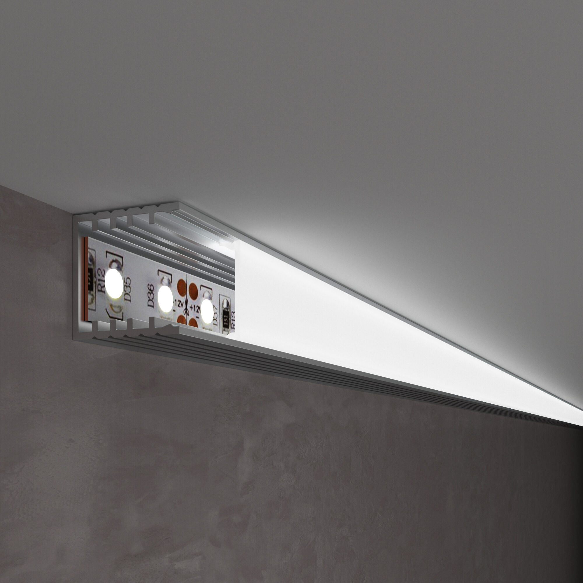 Накладной алюминиевый профиль для двухрядной LED ленты (под ленту до 12,4mm) LL-2-ALP016 LL-2-ALP016 Elektrostandard