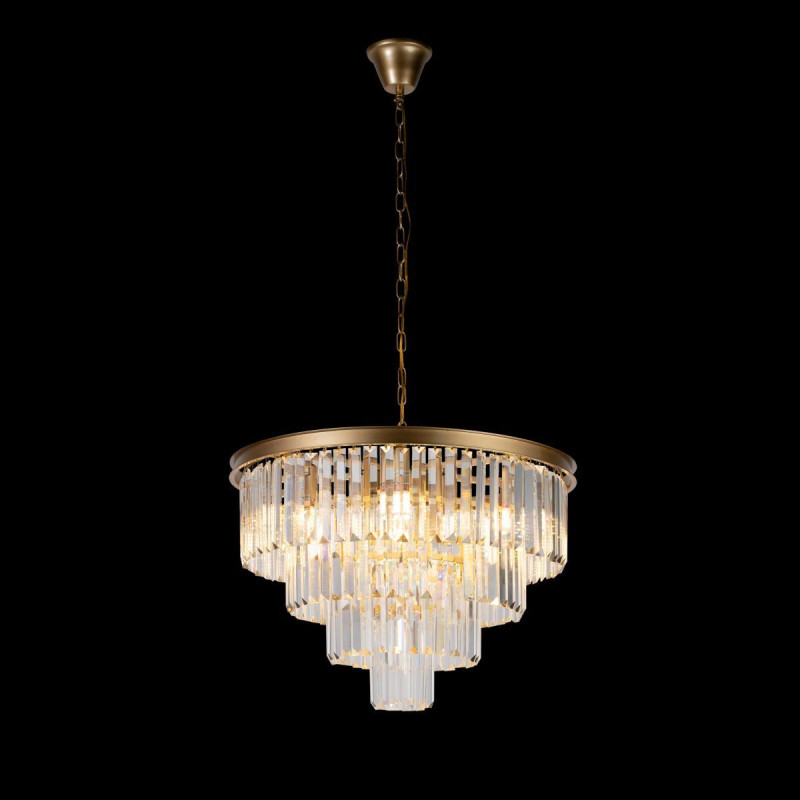 Подвесная люстра Loft IT Prism Clear 10019/600C, диаметр 60 см, золото