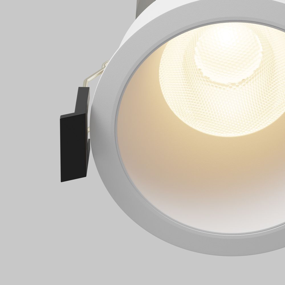 Встраиваемый светильник 8*11 см, вр 7 см, *LED*15W, 3000K, Maytoni Dip DL118-15W-3K-W, Белый