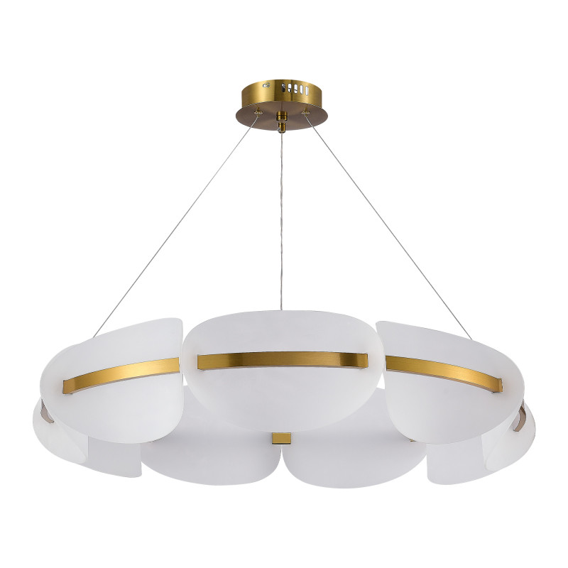 Люстра подвесная 80 см, LED 56W, 3000K золотистый ST Luce Etoile SL1304.203.56