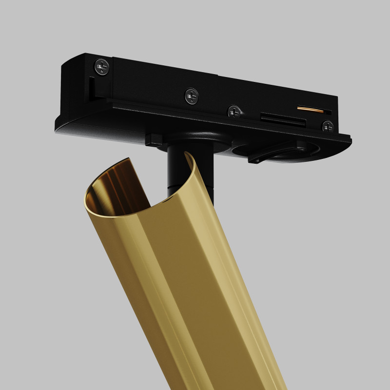 Трековый светильник 3*8,15*23,5 см, LED 6W 4000K 36° Maytoni Technical Focus T UNITY TR141-1-6W4K-M-BS черный и латунь